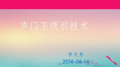 声门下吸引技术ppt课件