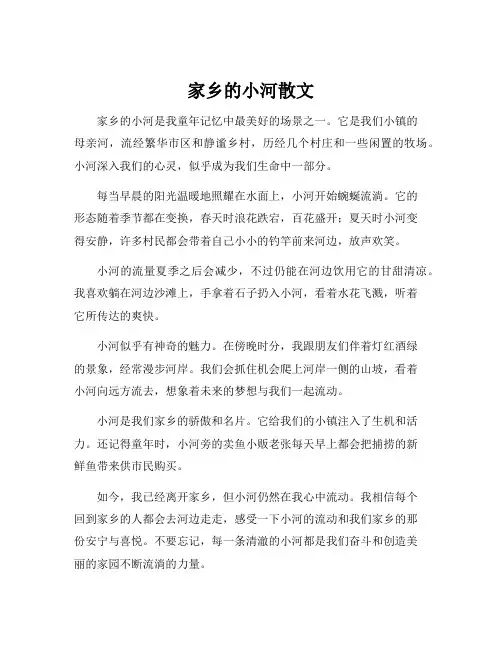 家乡的小河散文