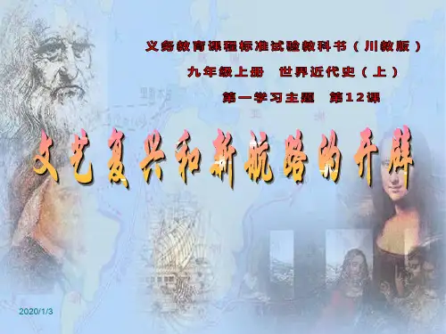 川教版初三上册历史世界近代史(上)第12课 文艺复兴与新航路的开辟PPT课件(11)