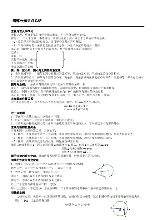 垂径定理及其推论
