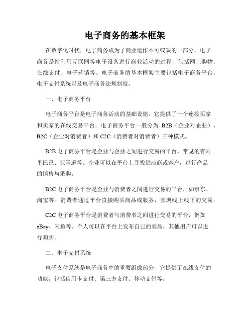 电子商务的基本框架