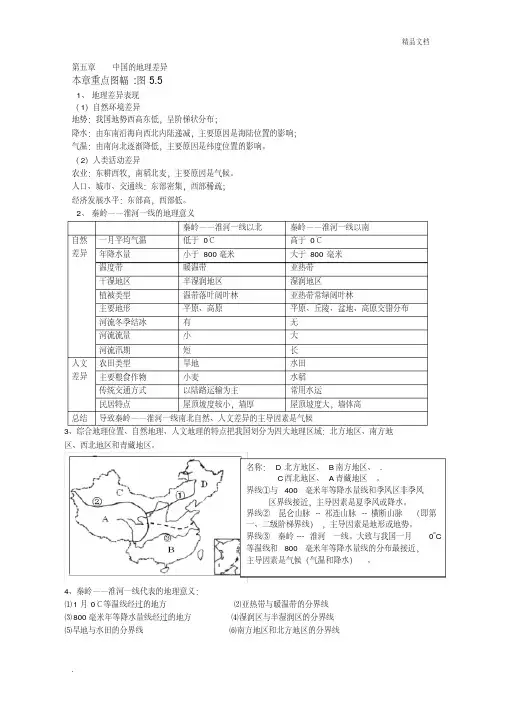 人教版八年级下册地理知识点整理