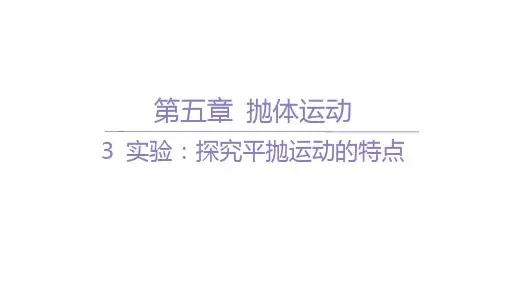人教版高中物理必修第二册精品课件 第五章 抛体运动 3 实验_探究平抛运动的特点