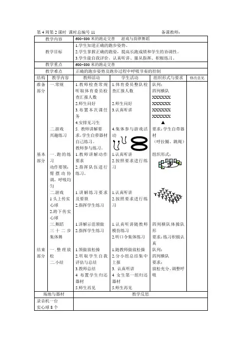 600~800米的跑走交替