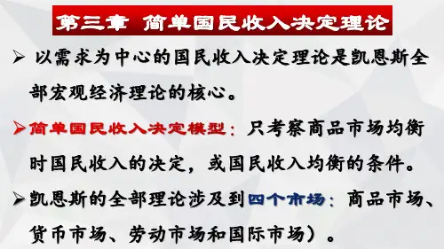 宏观经济学第3章 简单国民收入的决定