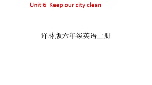 译林版六年级英语上册Unit6知识清单