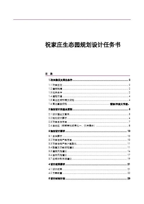 概念性规划设计任务书