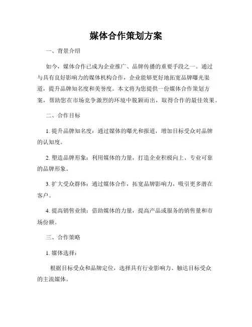媒体合作策划方案