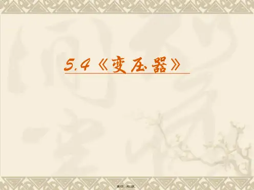 5.4《变压器》PPT课件(共38页)(共22张)