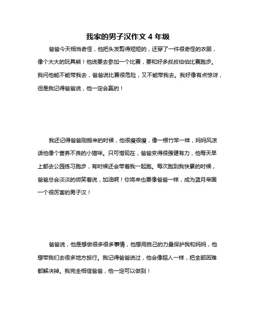我家的男子汉作文4年级