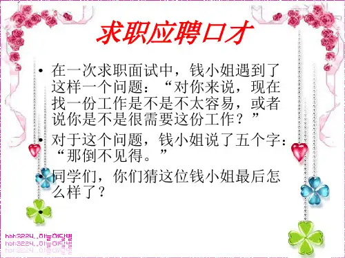 求职应聘口才