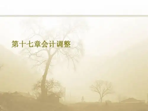 第十七章会计调整