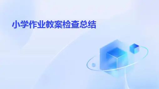 小学作业教案检查总结