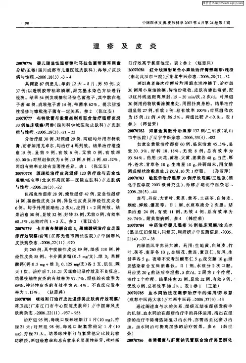 湿疹及皮炎