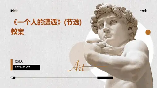 《一个人的遭遇》(节选)教案