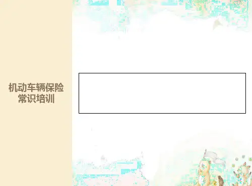 车险初级知识培训