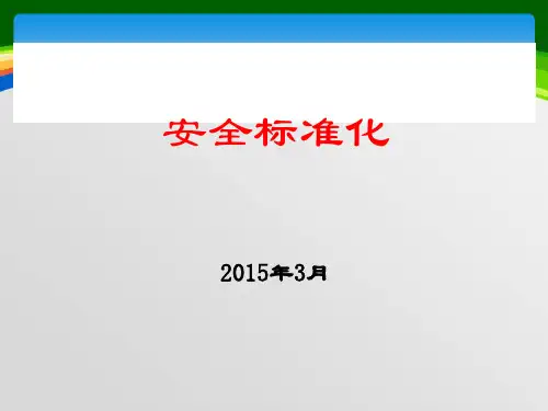 安全标准化培训教材(38页)
