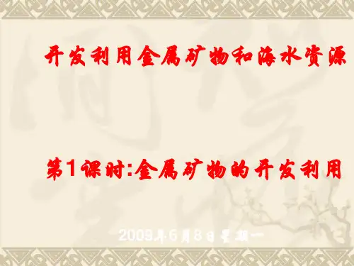 开发利用金属矿物资源PPT课件