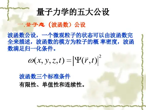 量子力学的五大公设