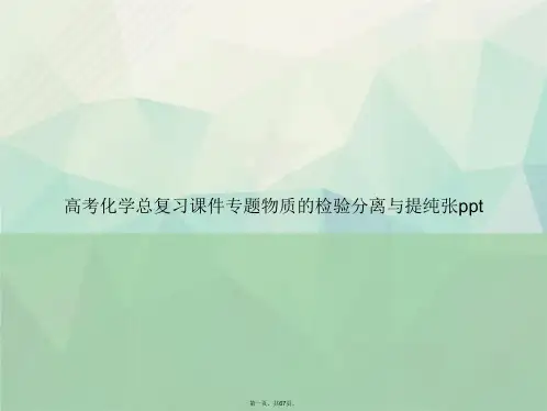 高考化学总复习专题物质的检验分离与提纯张ppt讲课文档