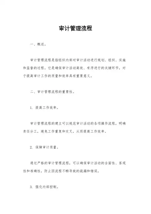 审计管理流程