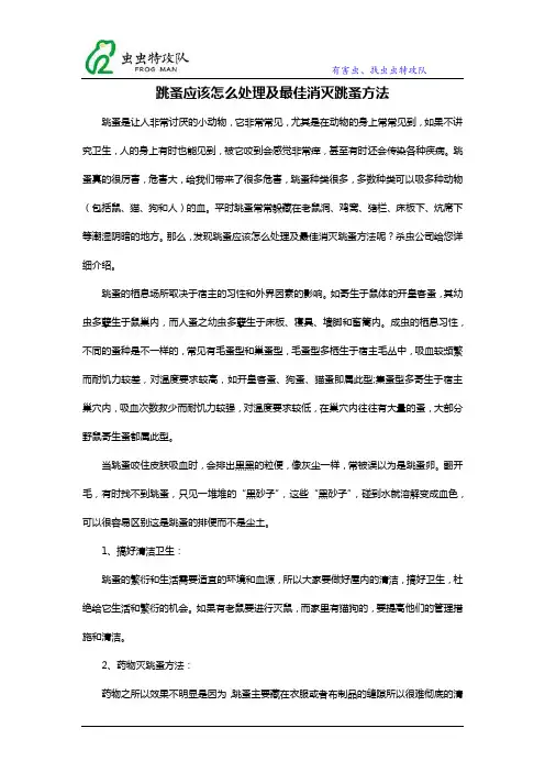 跳蚤应该怎么处理及最佳消灭跳蚤方法