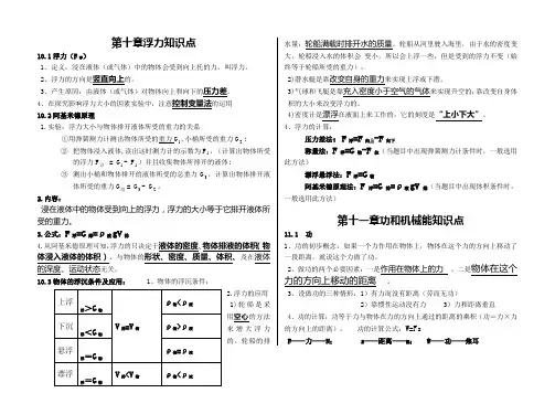 第十章,十一章知识点总结