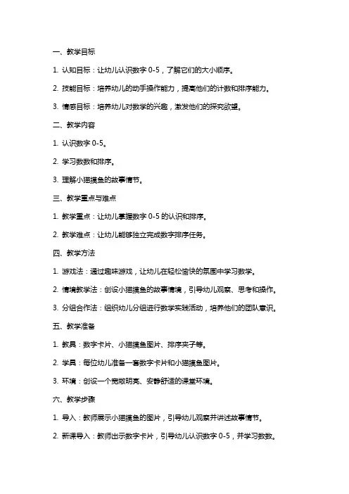 小班《小猫摸鱼》数学教案