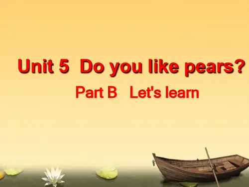 人教版(PEP)三年级英语下册Unit 5 B Let's learn-课件
