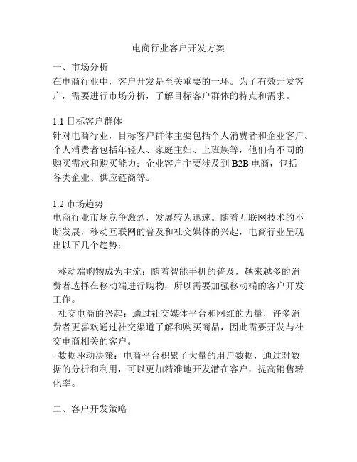 电商行业客户开发方案