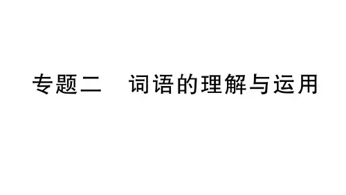 秋七年级语文部编版上册期末专题复习课件：专题二 词语的理解与运用(共22张PPT)