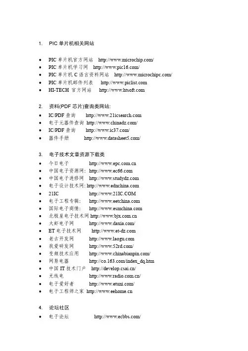 常用电子学习交流网址