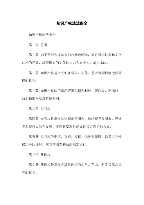 知识产权法法条全