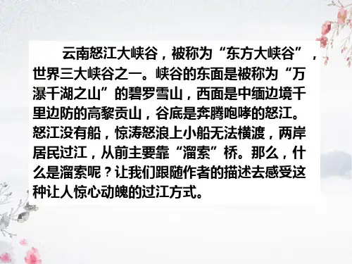 第7课《溜索》课件(共42张PPT) 2021—2022学年部编版语文九年级下册