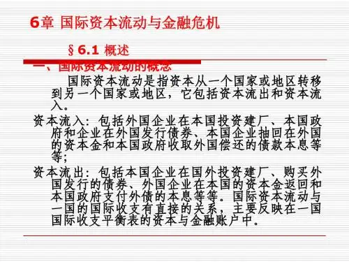第6章 国际资本流动与金融危机1