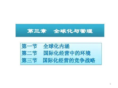 第三章全球化与管理96094ppt课件