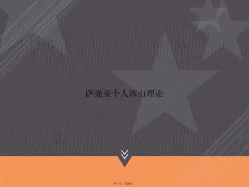 萨提亚个人冰山理论讲课文档