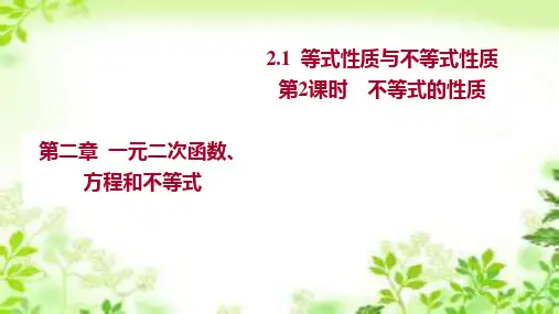 2022-2023学年人教A版必修第一册 第二章 2-1 第2课时不等式的性质 课件(22张)