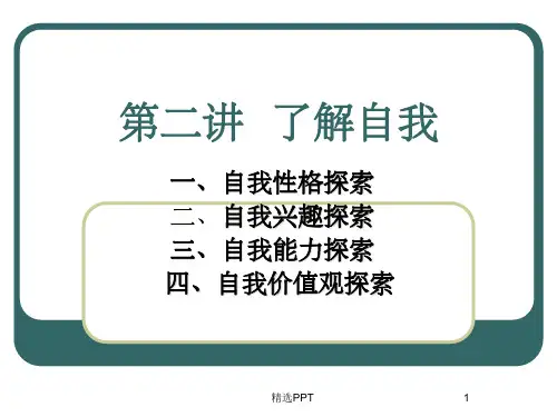 《了解自我》PPT课件