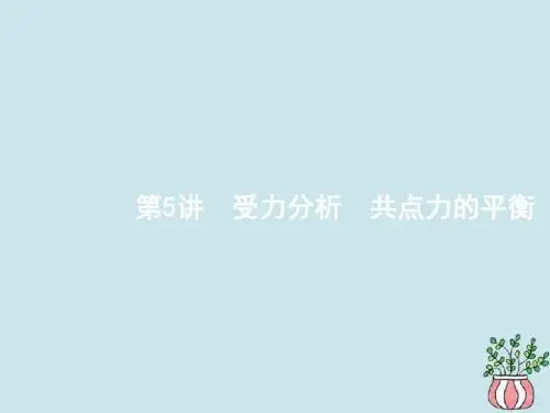 (江浙选考1)2020版高考物理总复习第三章相互作用第5讲受力分析共点力的平衡课件