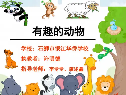 新版人教部编版二年级上册语文综合性学习活动课件：有趣的动物(共31张PPT)演示课件