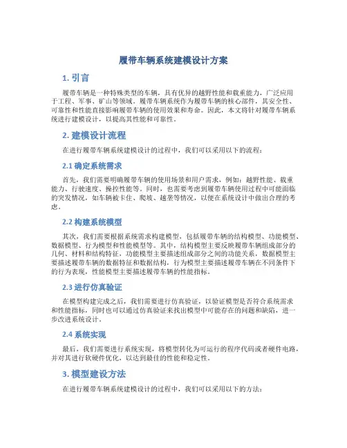 履带车辆系统建模设计方案
