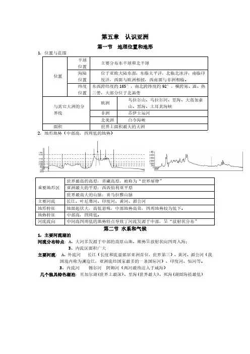 中图版地理八年级下册地理知识点汇总(详细)