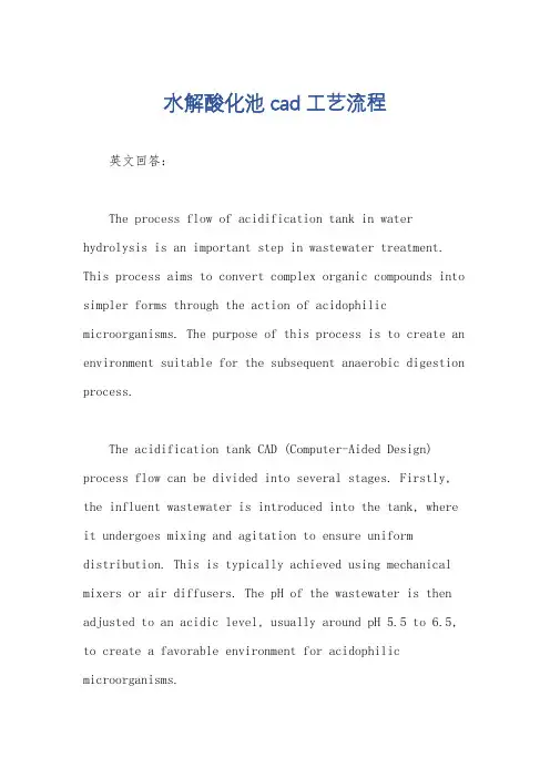 水解酸化池cad工艺流程