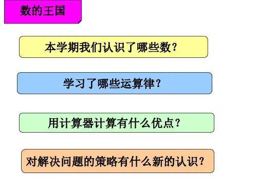 苏教版四年级下册数学课件-9.1 数的世界整理与复习 (共13张PPT)
