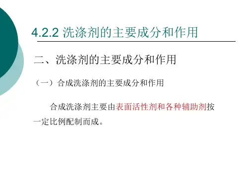 4.2.2洗涤剂的主要成分和作用ppt