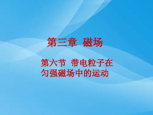 3.6《带电粒子在匀强磁场中的运动》ppt课件物理课件PPT