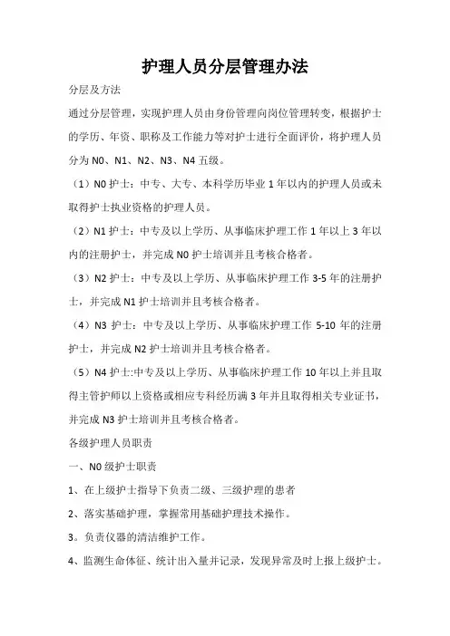 护理人员分层管理办法