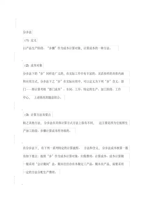 常用的五种成本核算方法