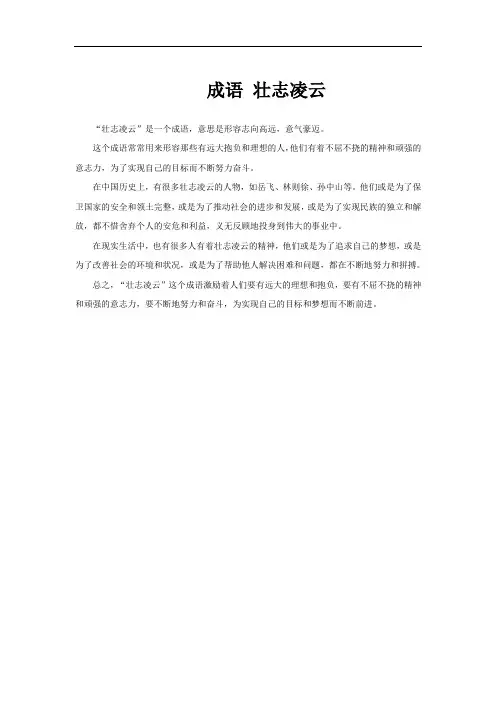 成语 壮志凌云